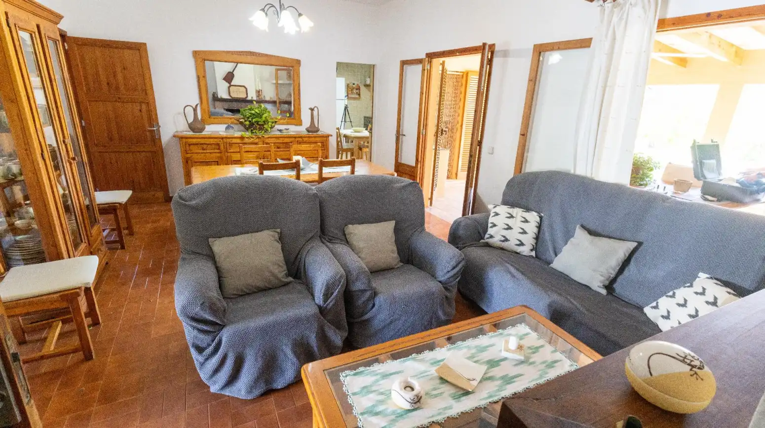 Sala d'estar de Casa o xalet en venda en Pollença amb Aire condicionat, Terrassa i Traster