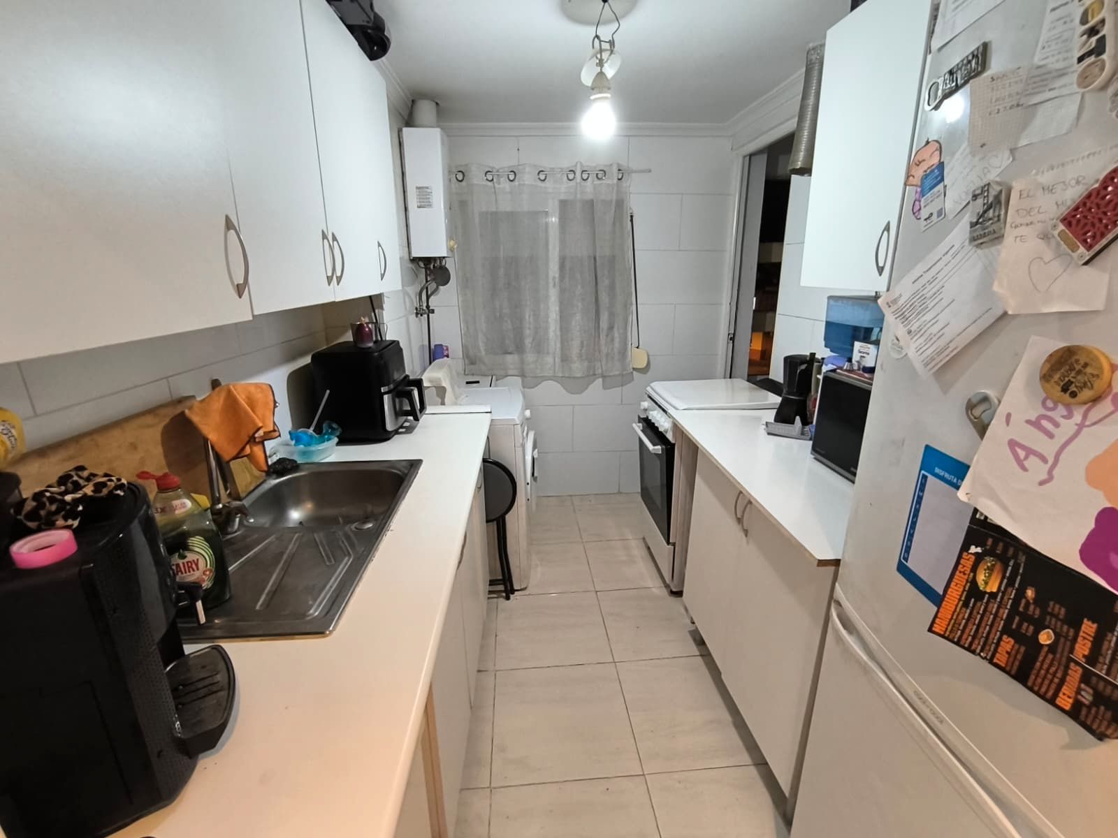 Kitchen of Flat for sale in  Valencia Capital  with Air Conditioner and Furnished