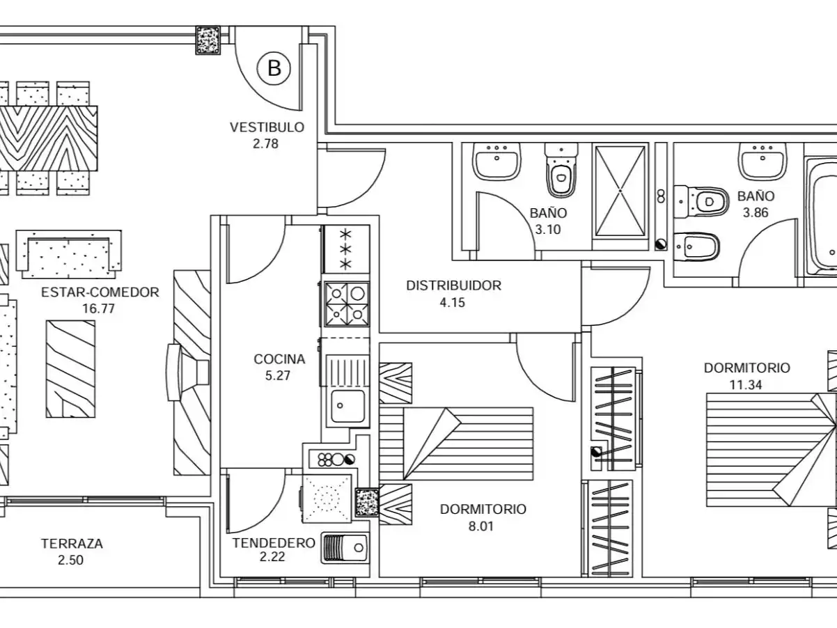 Flat for rent in O Burgo - Campus Universitario