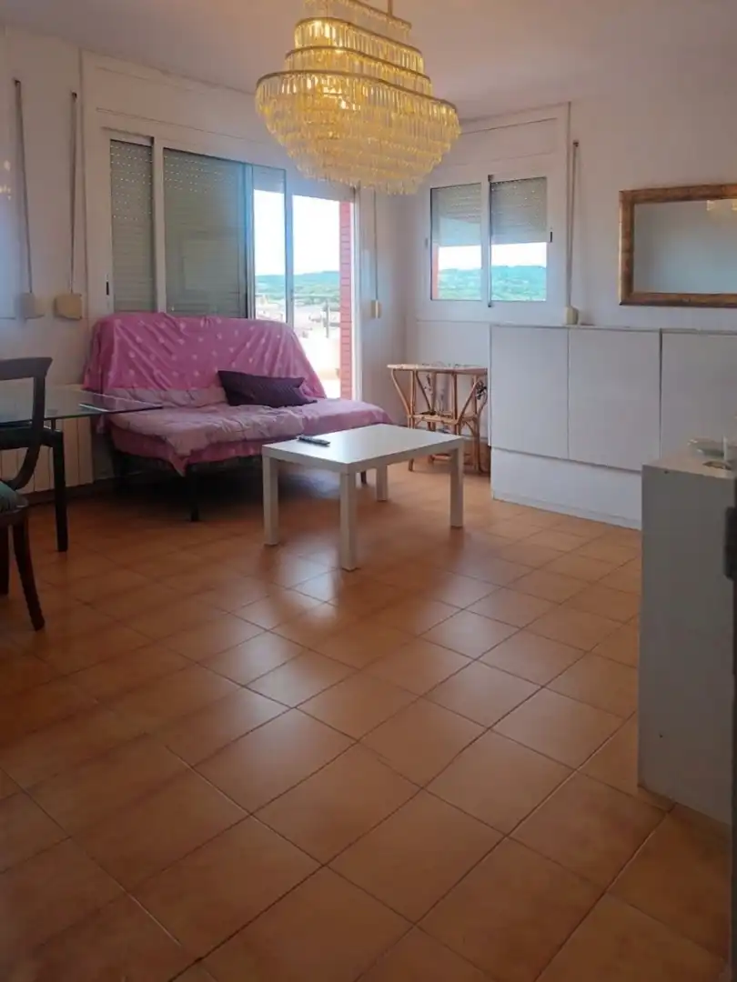 Wohnzimmer von Dachboden zur Miete in Palafrugell mit Terrasse, Möbliert und Ofen