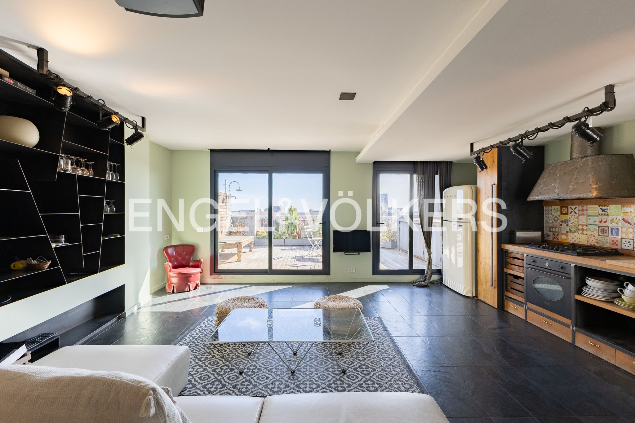 Sala d'estar de Pis en venda en  Barcelona Capital amb Aire condicionat, Calefacció i Parquet