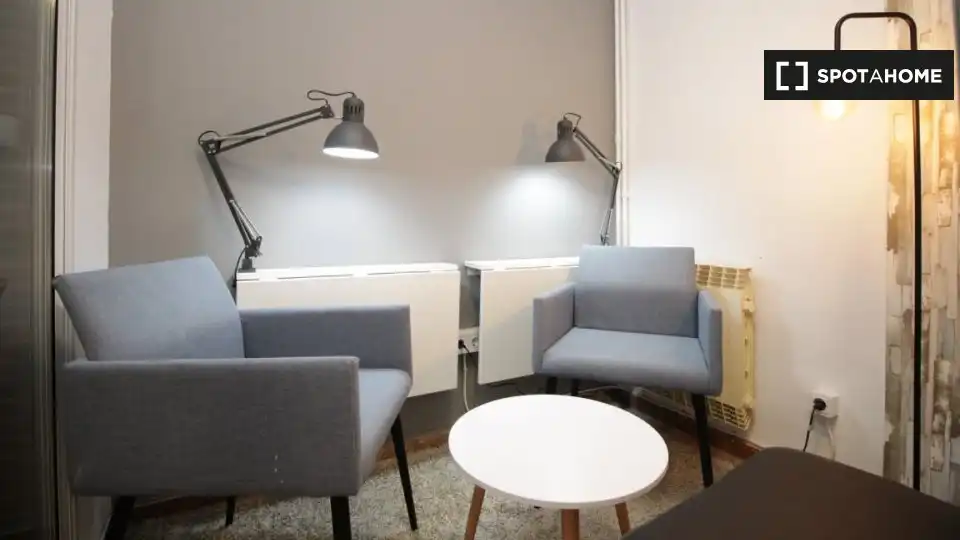 Living room of Flat for share in Barcelona  with Air Conditioner, Heating and Furnished