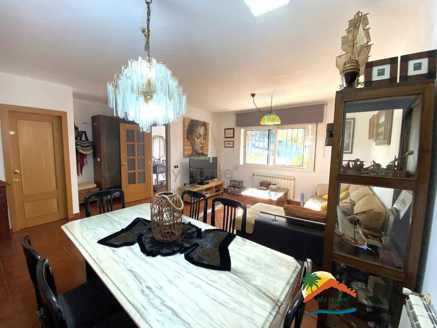 Sala d'estar de Casa adosada en venda en Blanes amb Aire condicionat, Calefacció i Jardí privat