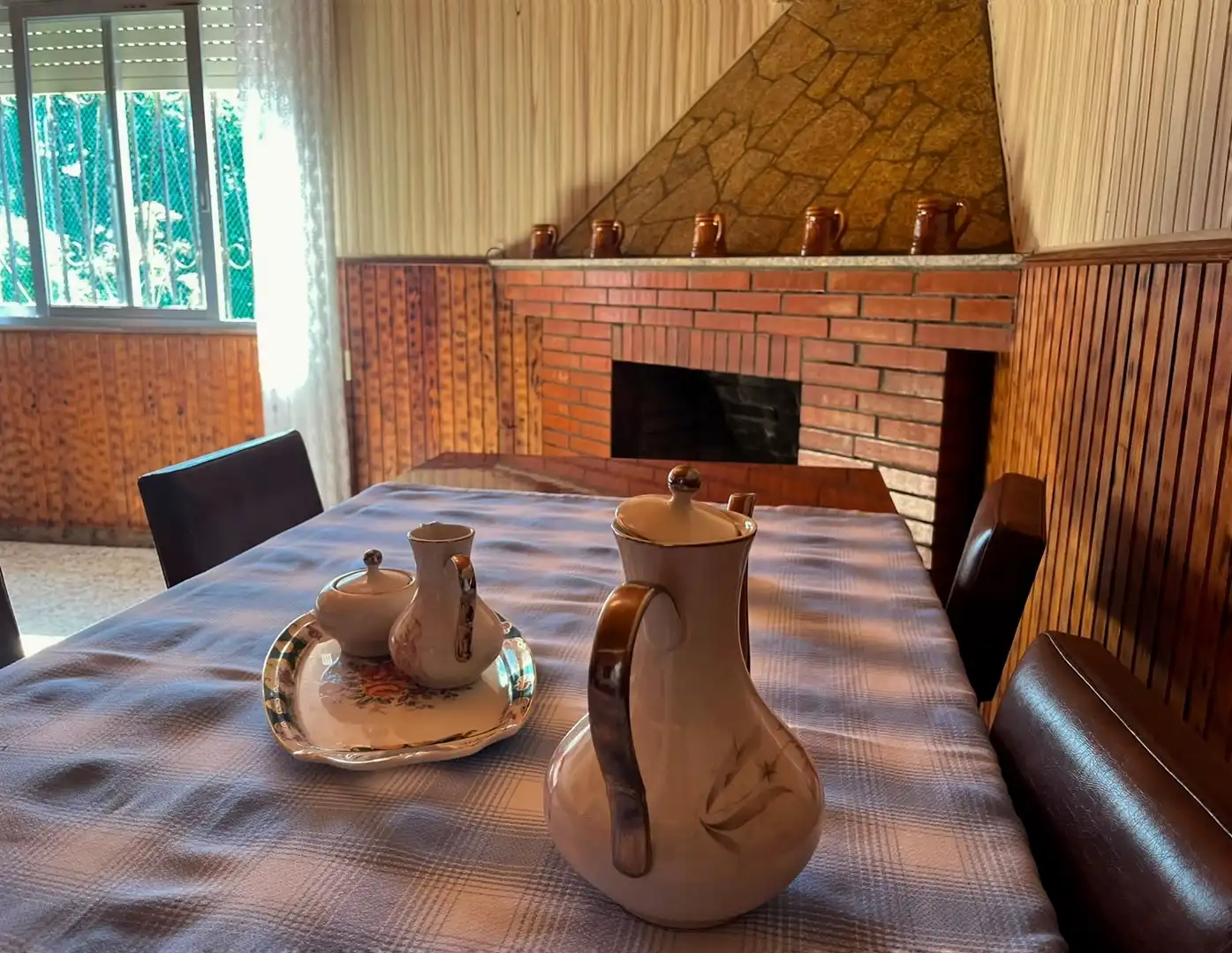 Dining room of Houses for sale in Vilasantar  with Private garden, Parquet flooring and Furnished