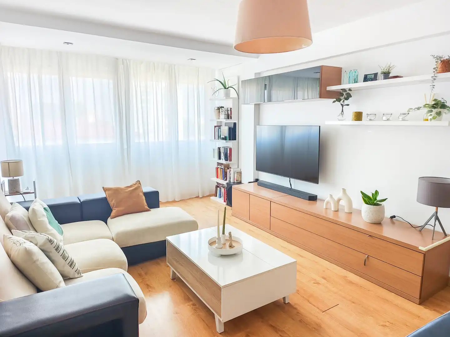 Sala de estar de Piso en venta en Móstoles con Aire acondicionado, Calefacción y Parquet