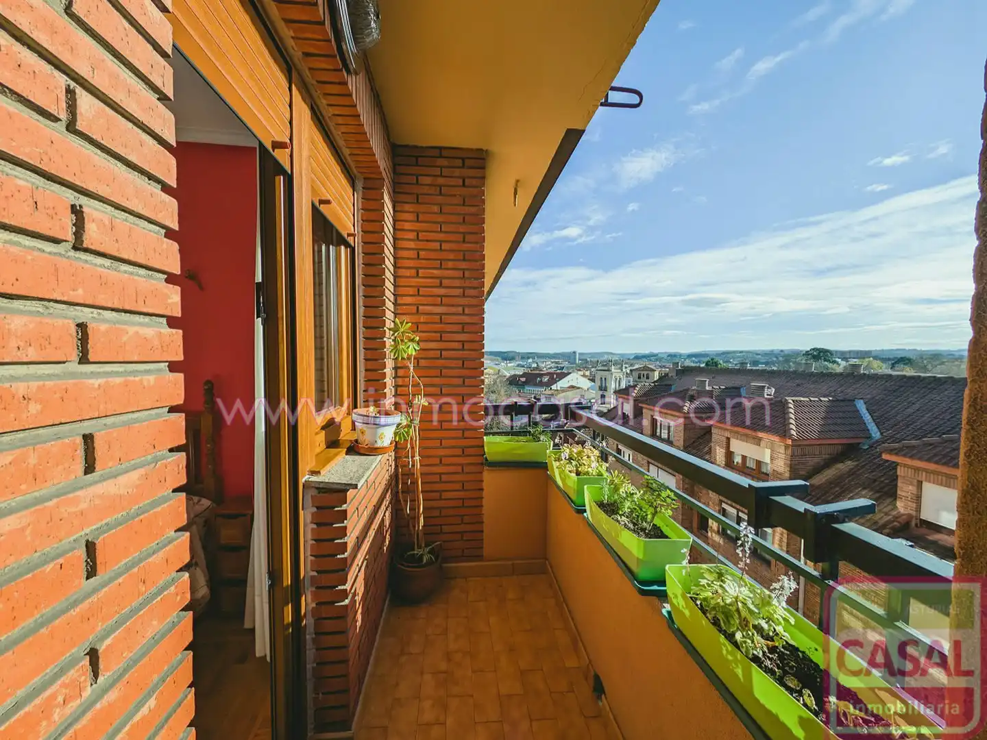 Balcony of Flat for rent in Avilés  with Heating, Terrace and Storage room
