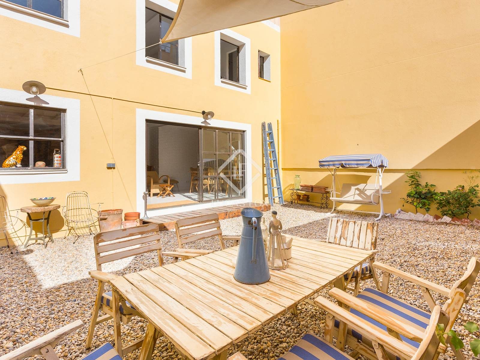 Garden of Flat for sale in  Barcelona Capital  with Air Conditioner, Heating and Private garden