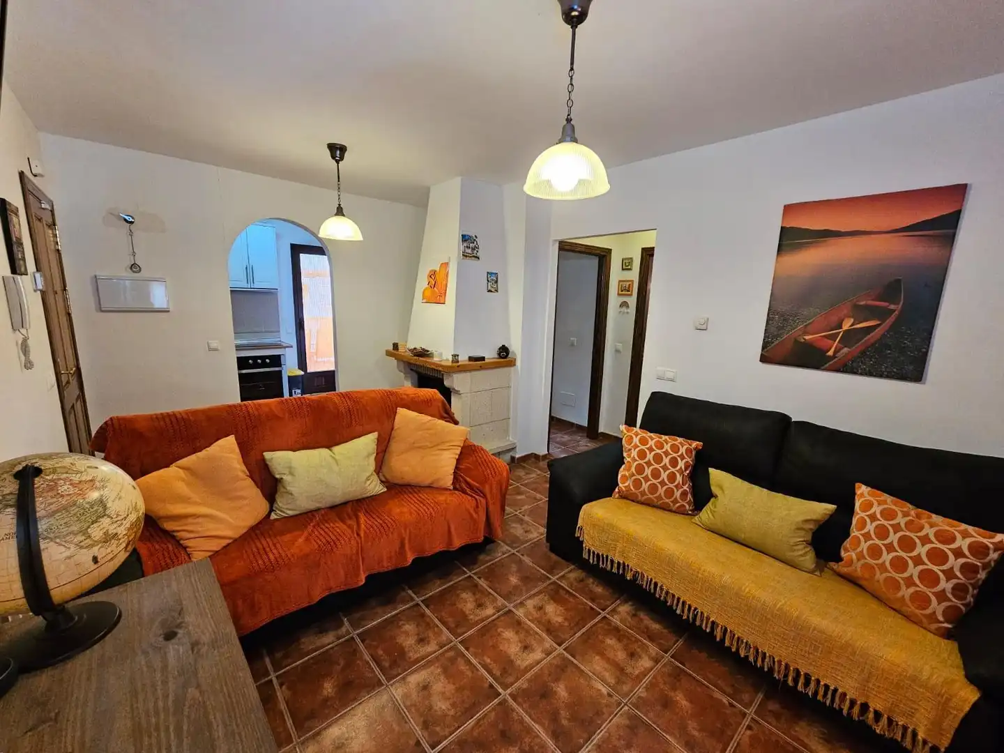 Sala de estar de Casa o chalet en venta en Fondón con Calefacción, Terraza y Amueblado