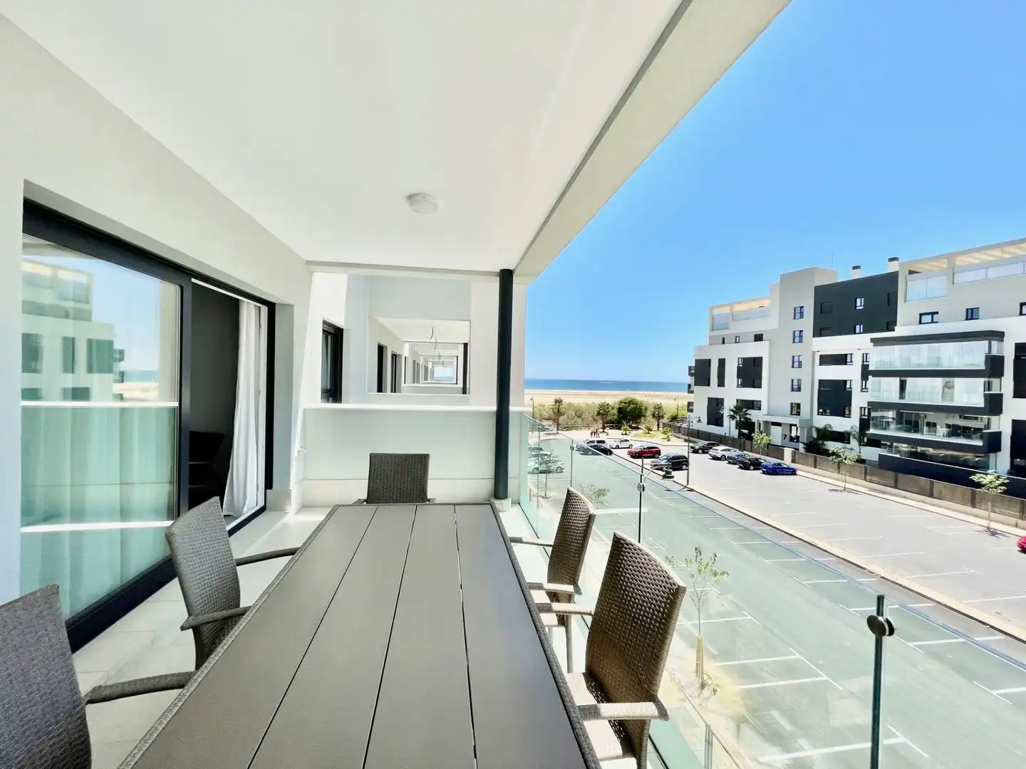 Terrassa de Apartament de lloguer en Ayamonte amb Aire condicionat, Calefacció i Jardí privat