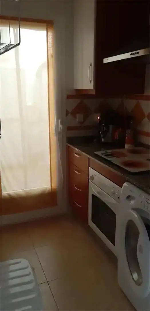 Kitchen of Flat for rent in Vera  with Air Conditioner, Private garden and Furnished
