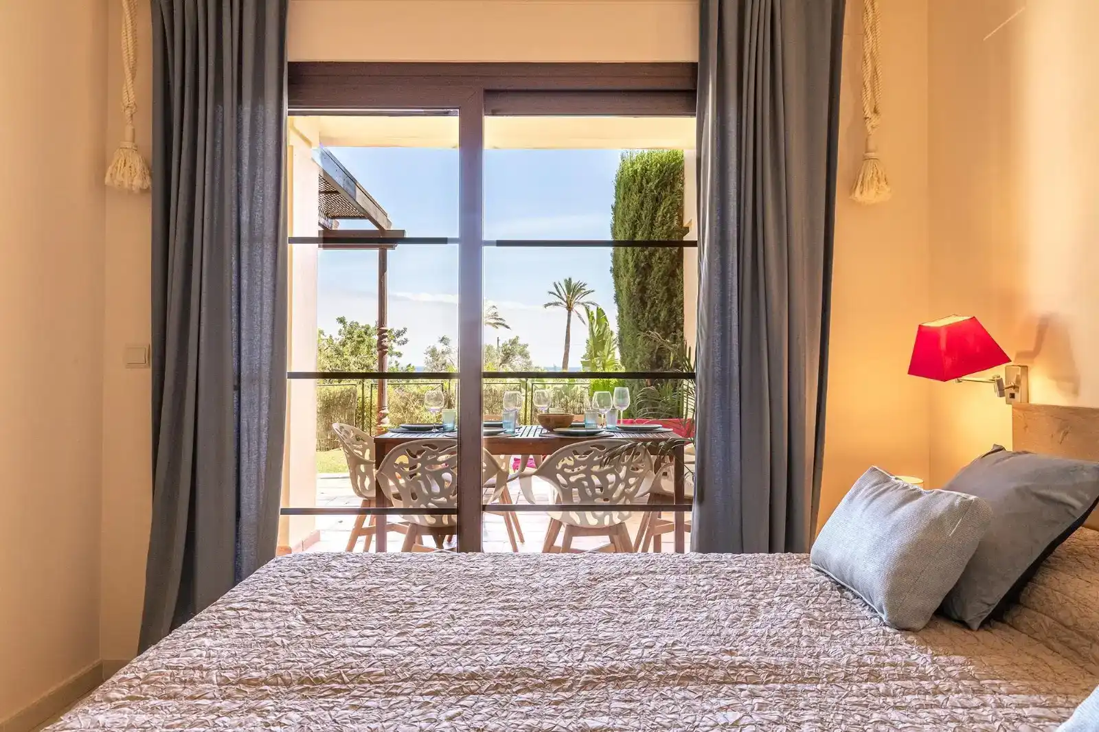 Schlafzimmer von Wohnung zur Miete in Altea mit Klimaanlage, Privatgarten und Abstellraum