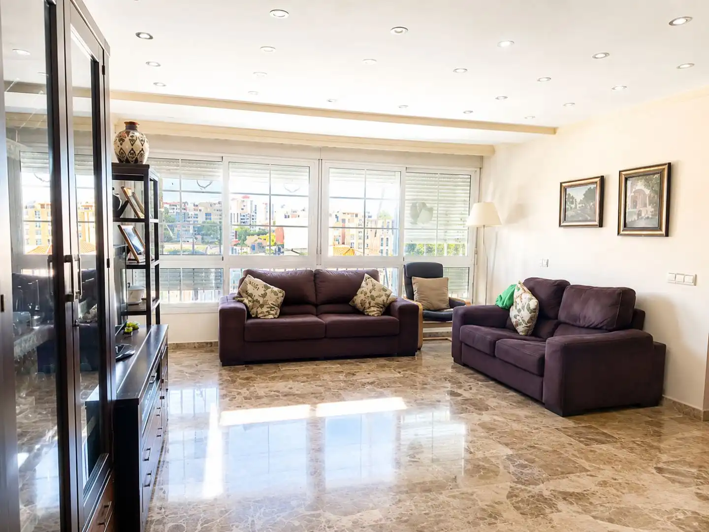 Sala de estar de Piso de alquiler en Málaga Capital con Aire acondicionado, Terraza y Balcón