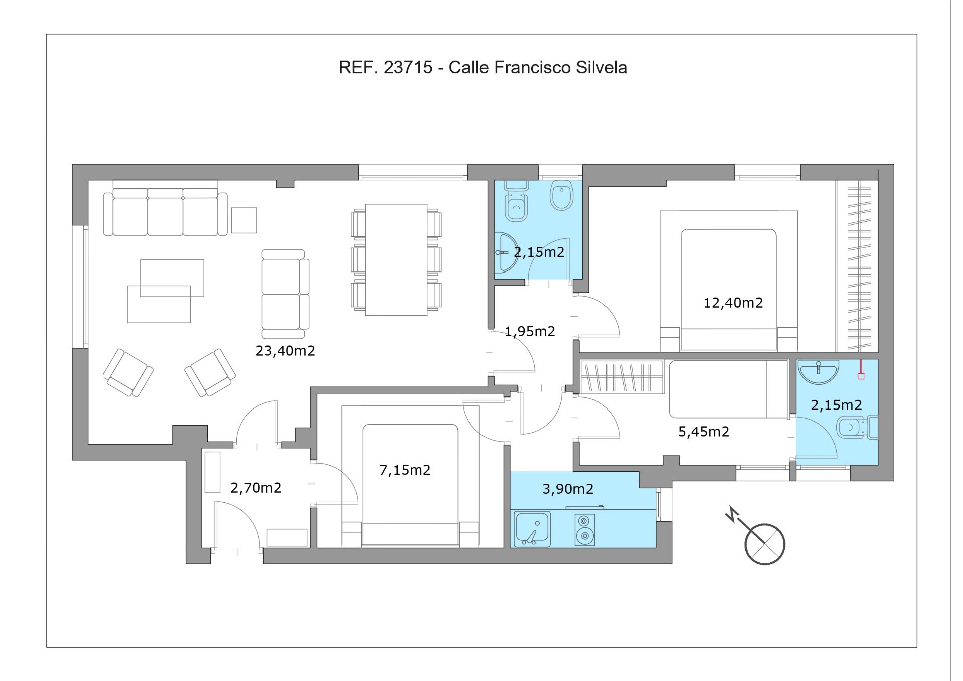 Flat for sale in  Madrid Capital  with Air Conditioner, Heating and Parquet flooring