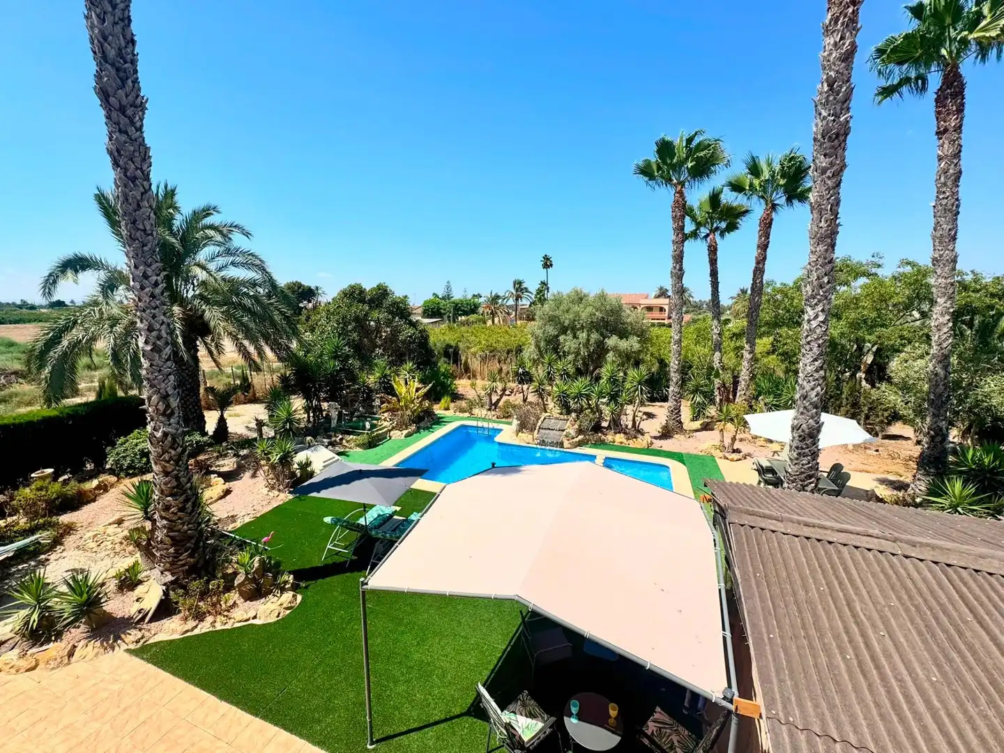 Piscina de Casa o xalet en venda en Elche / Elx amb Aire condicionat, Jardí privat i Terrassa