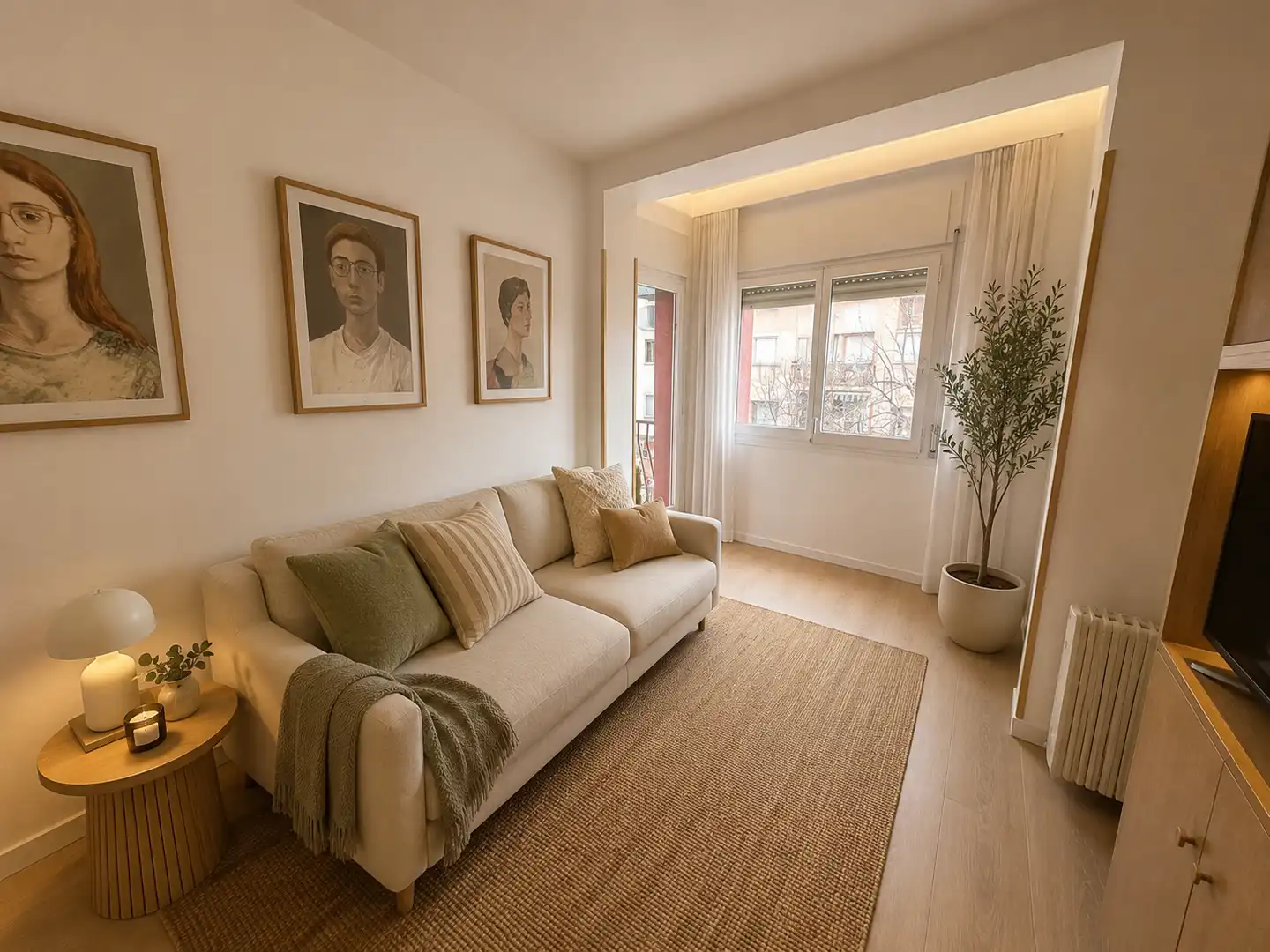 Sala d'estar de Pis en venda en Santa Coloma de Gramenet amb Calefacció, Moblat i Forn