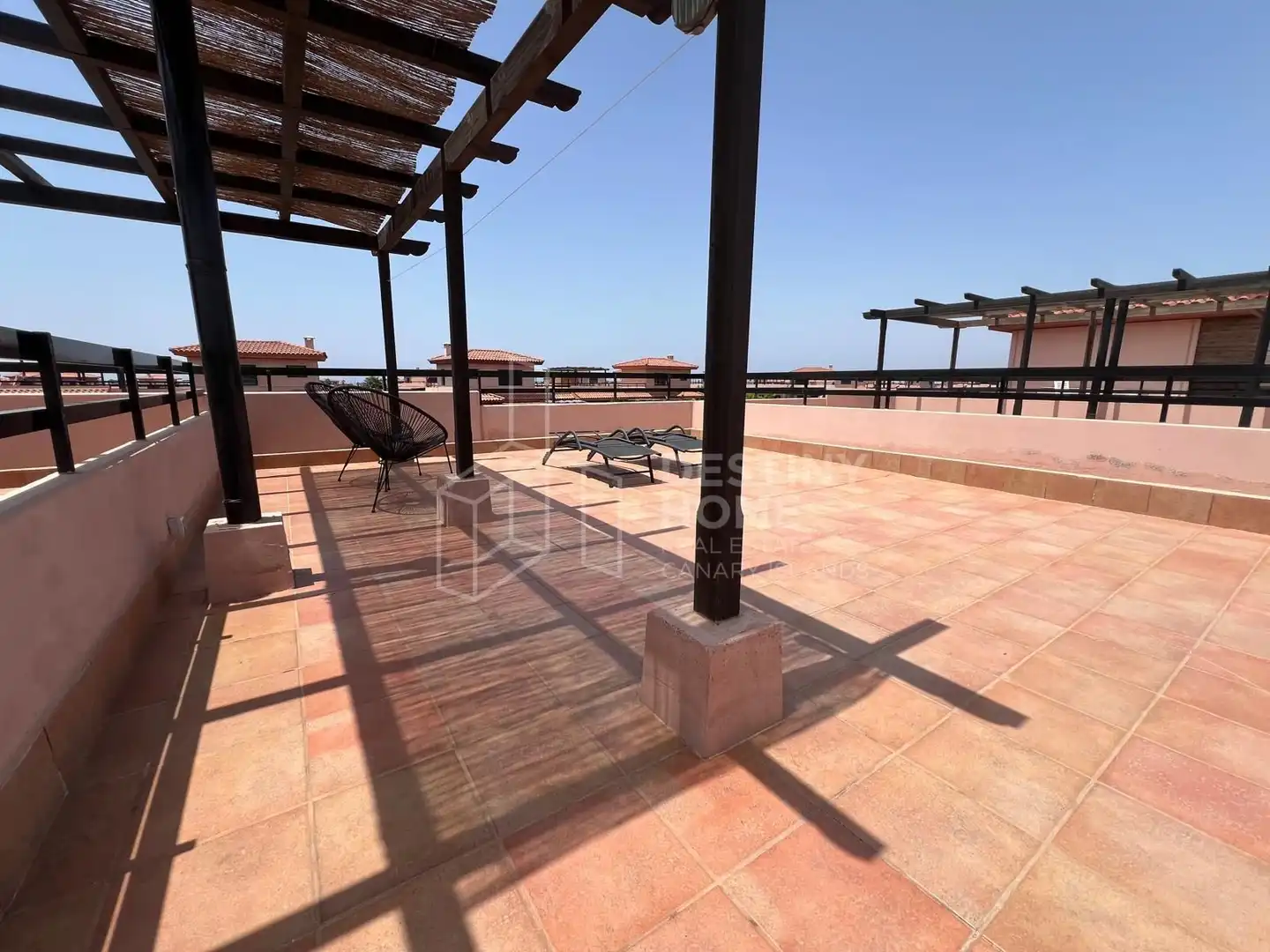 Terrassa de Casa adosada en venda en La Oliva amb Jardí privat, Terrassa i Moblat