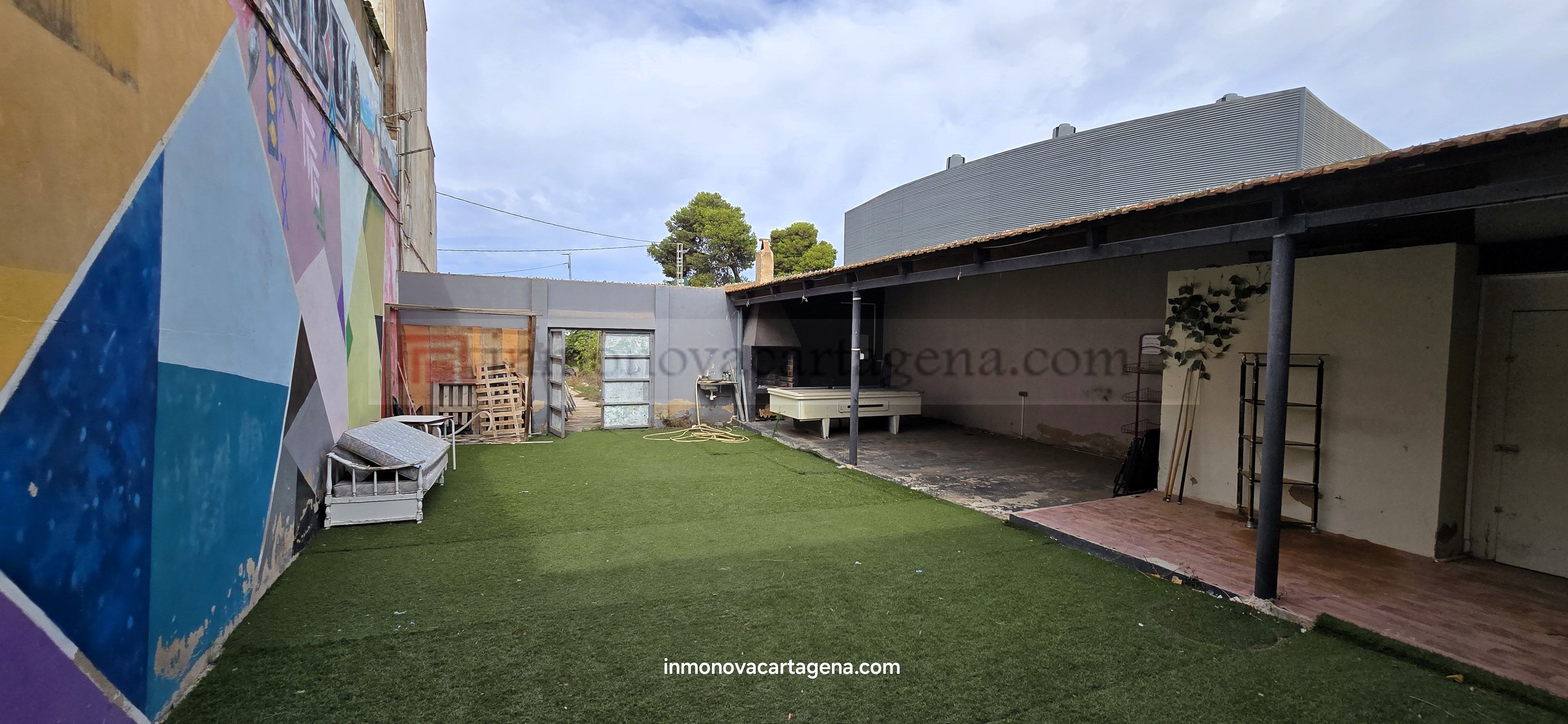 Terrassa de Nau industrial de lloguer en Cartagena