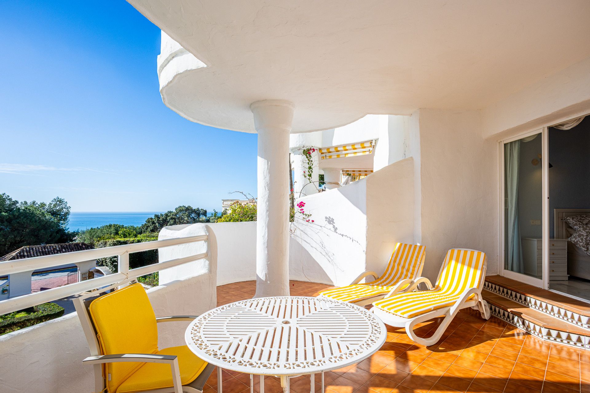 Terraza de Apartamento en venta en Mijas con Terraza, Piscina y Amueblado