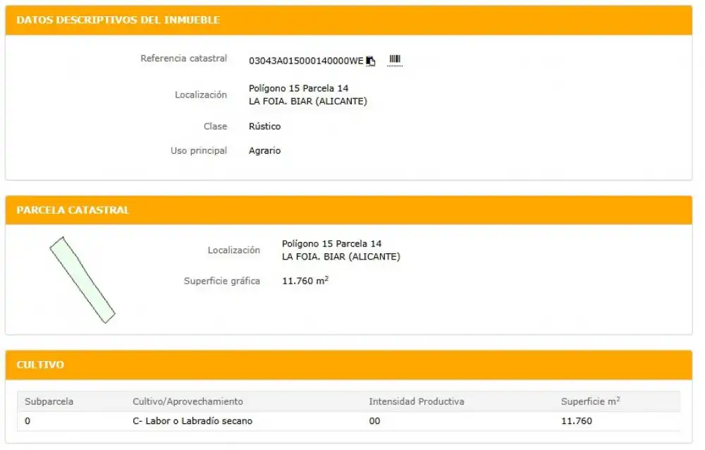 Terreno residencial en venta en Biar, imagen 2