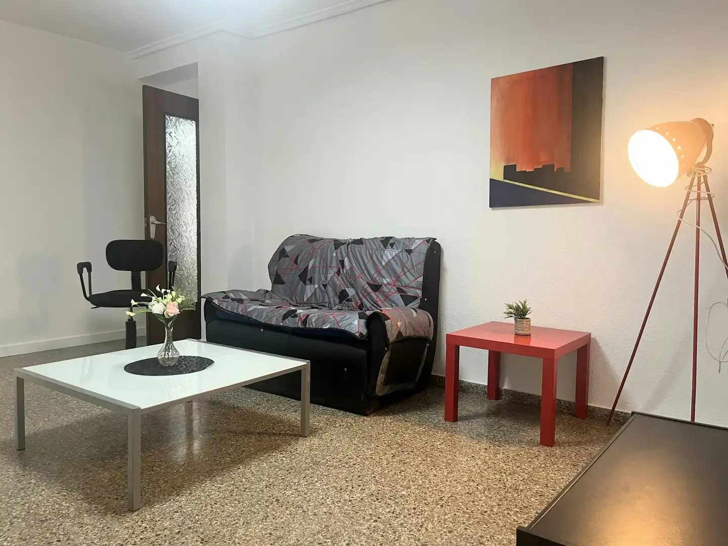 Sala de estar de Piso para compartir en Valencia con Calefacción, Amueblado y Lavadora