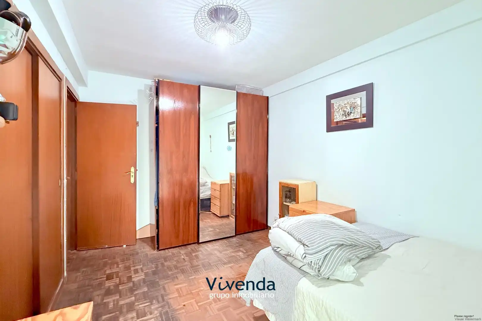 Bedroom of Flat for sale in Móstoles  with Heating, Parquet flooring and Terrace
