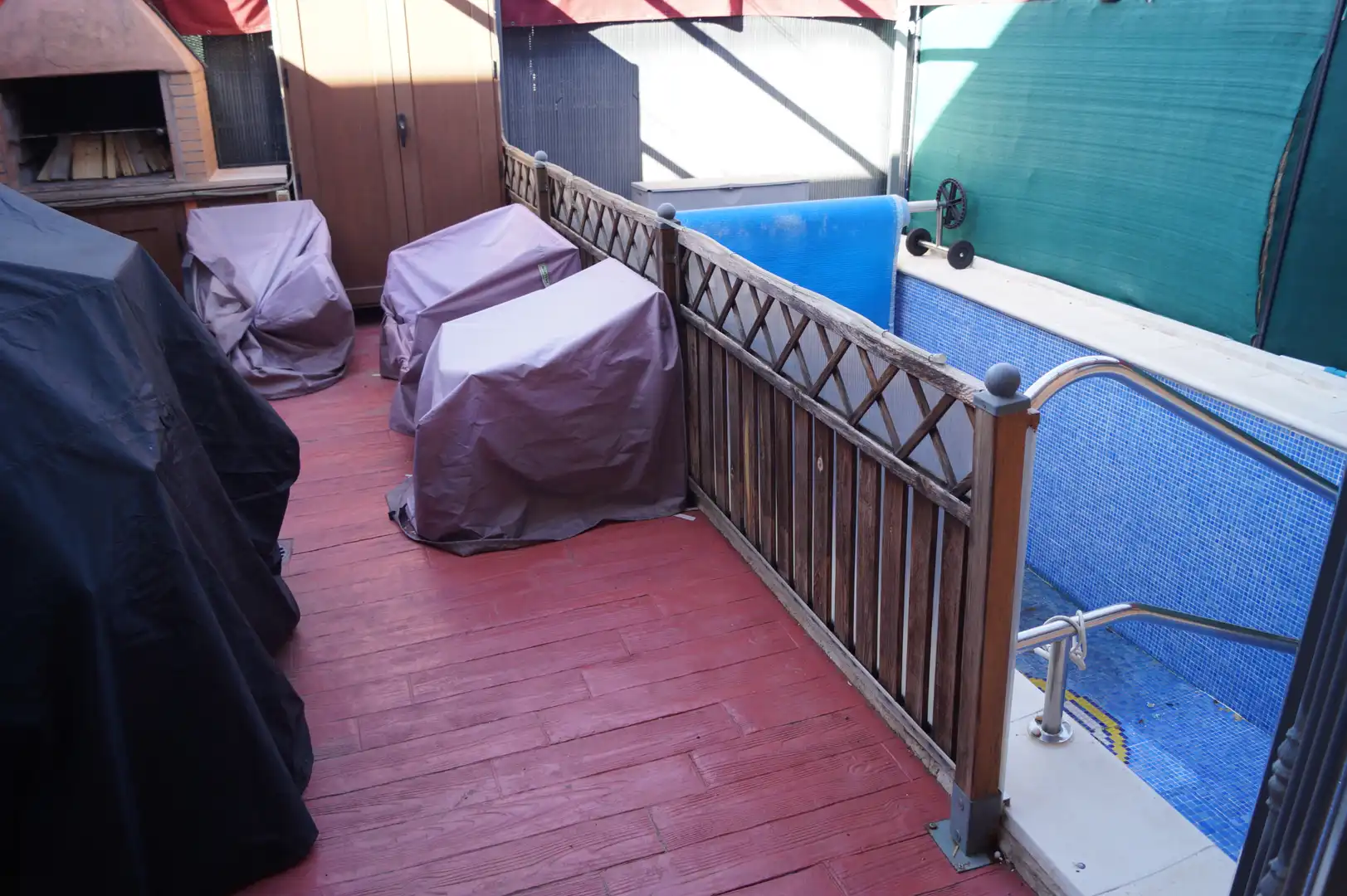Terraza de Casa adosada en venta en Guadalajara con Jardín privado y Piscina