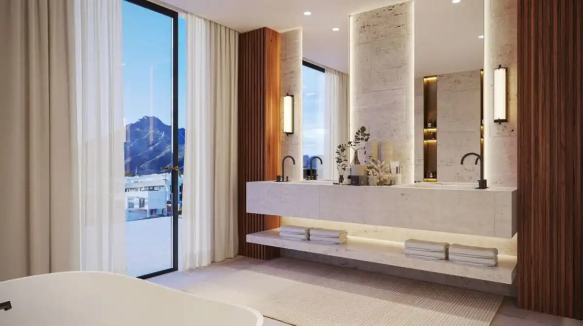 Bany de Casa o xalet en venda en Marbella amb Aire condicionat, Jardí privat i Terrassa