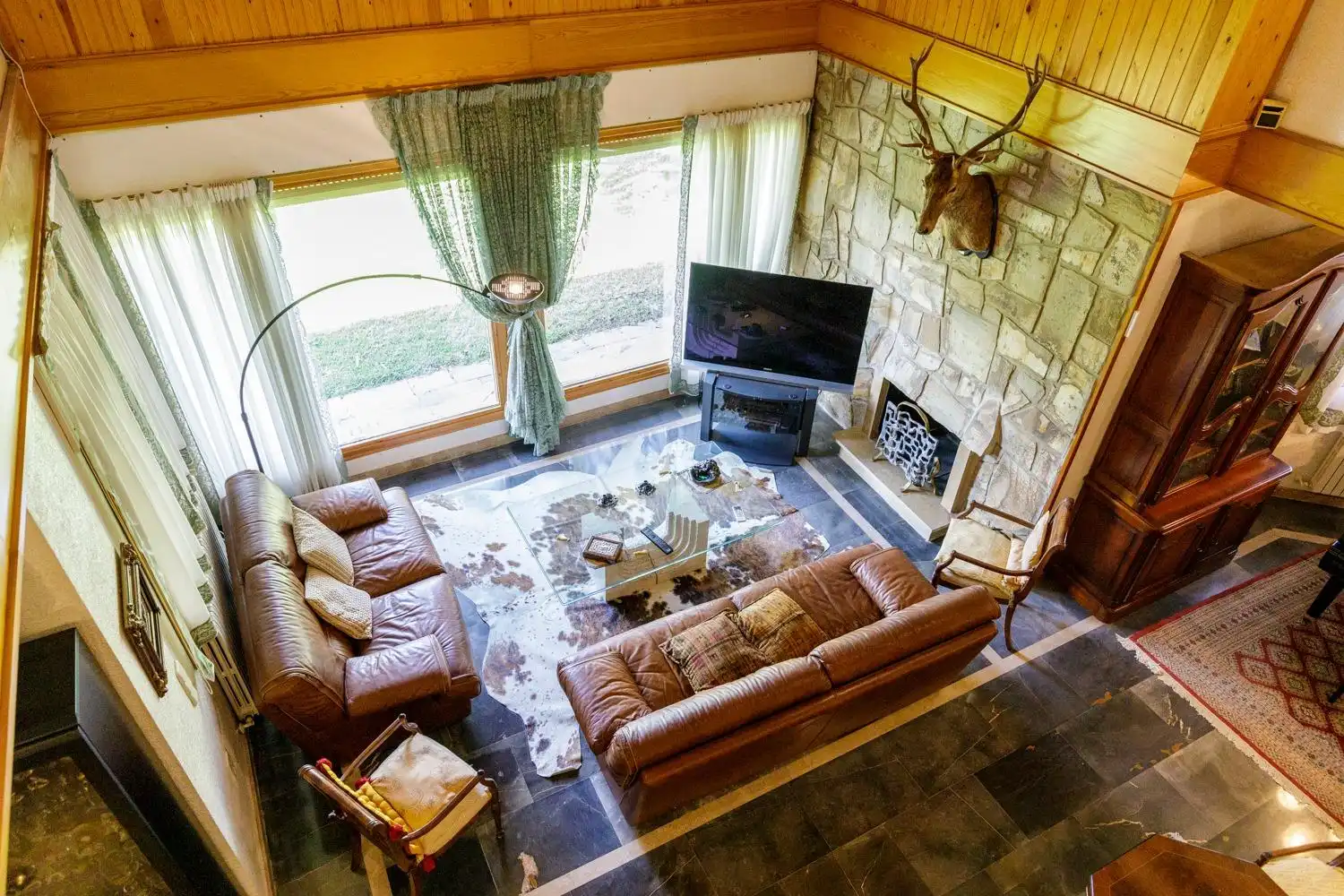 Living room of Houses for sale in Zaragoza  with Air Conditioner, Heating and Private garden