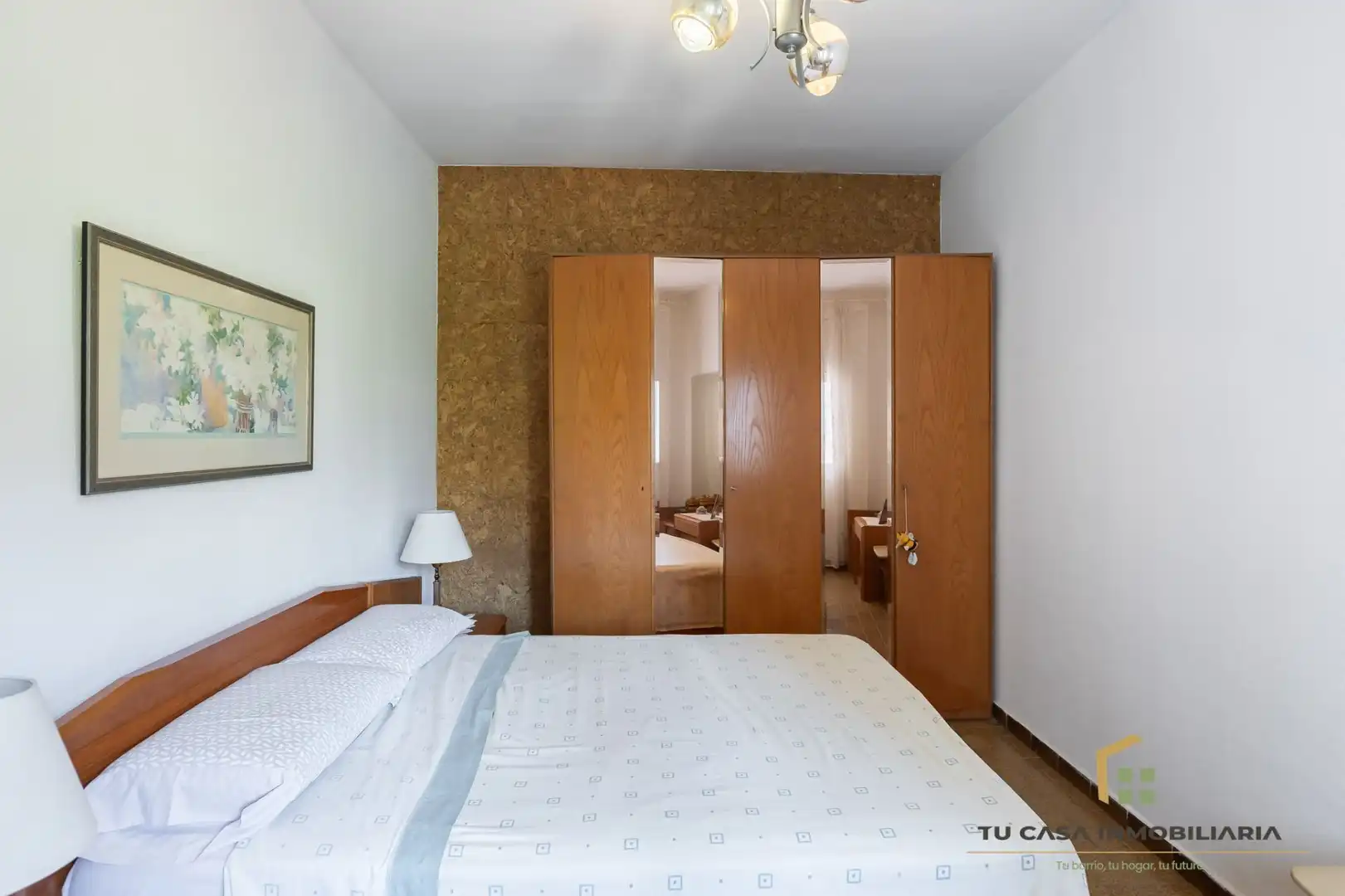 Schlafzimmer von Wohnung zum Verkauf in Badalona mit Klimaanlage