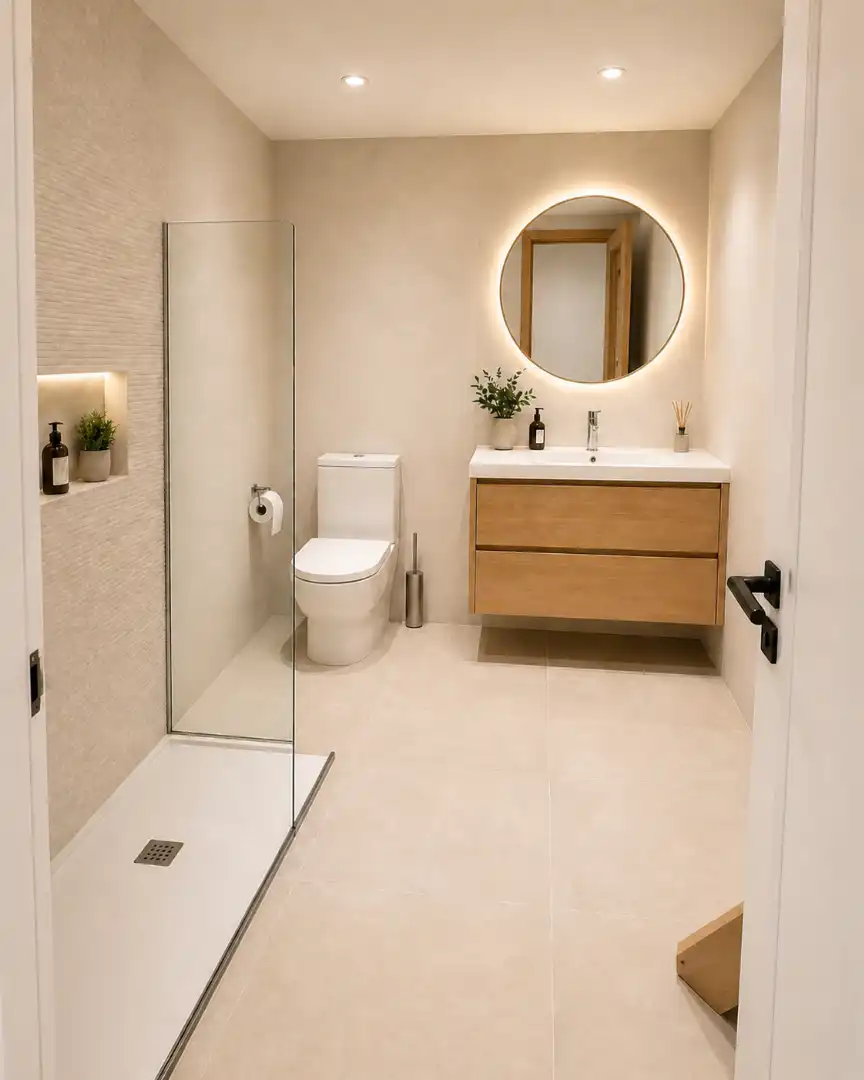 Bathroom of Apartments for sale in Sanxenxo  with Air Conditioner, Heating and Terrace