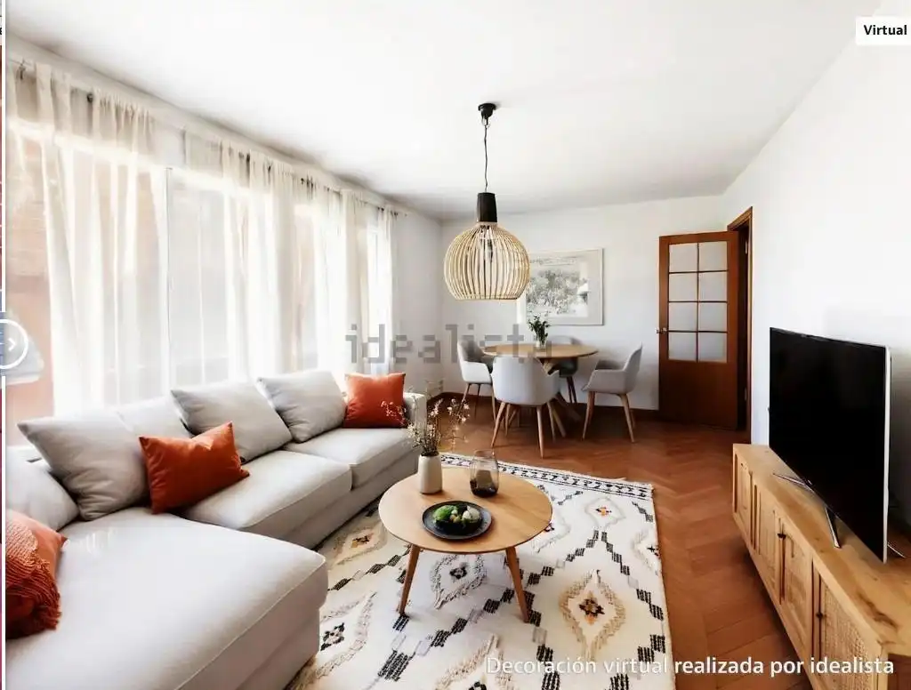 Sala d'estar de Pis en venda en A Coruña Capital  amb Calefacció, Parquet i Terrassa
