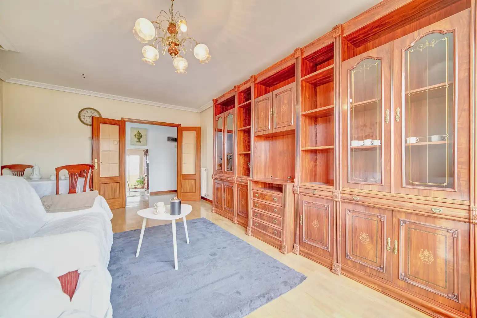 Sala de estar de Piso en venta en Burlada / Burlata con Calefacción, Parquet y Terraza