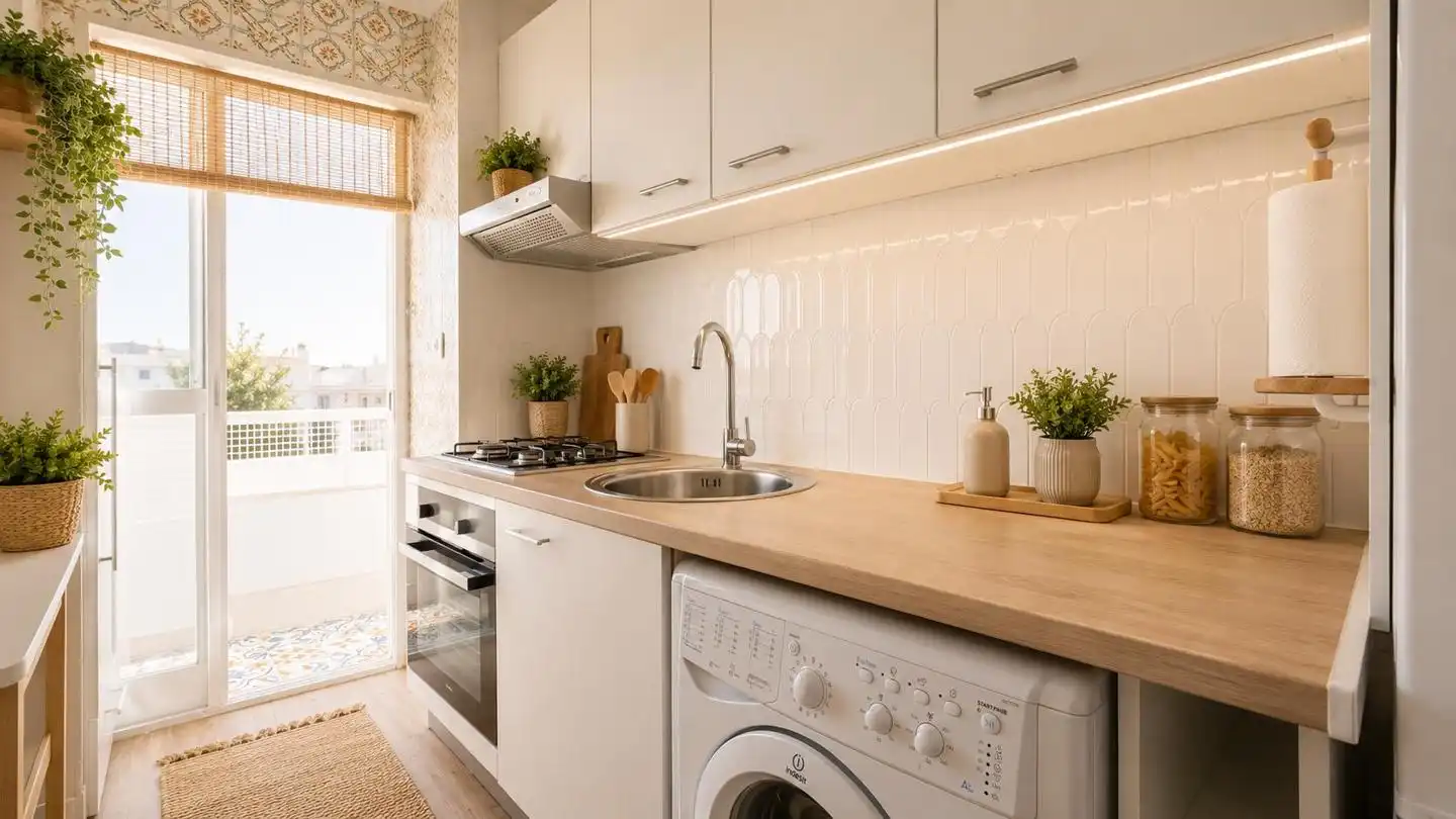 Kitchen of Flat for sale in Madrid  with Air Conditioner, Heating and Terrace