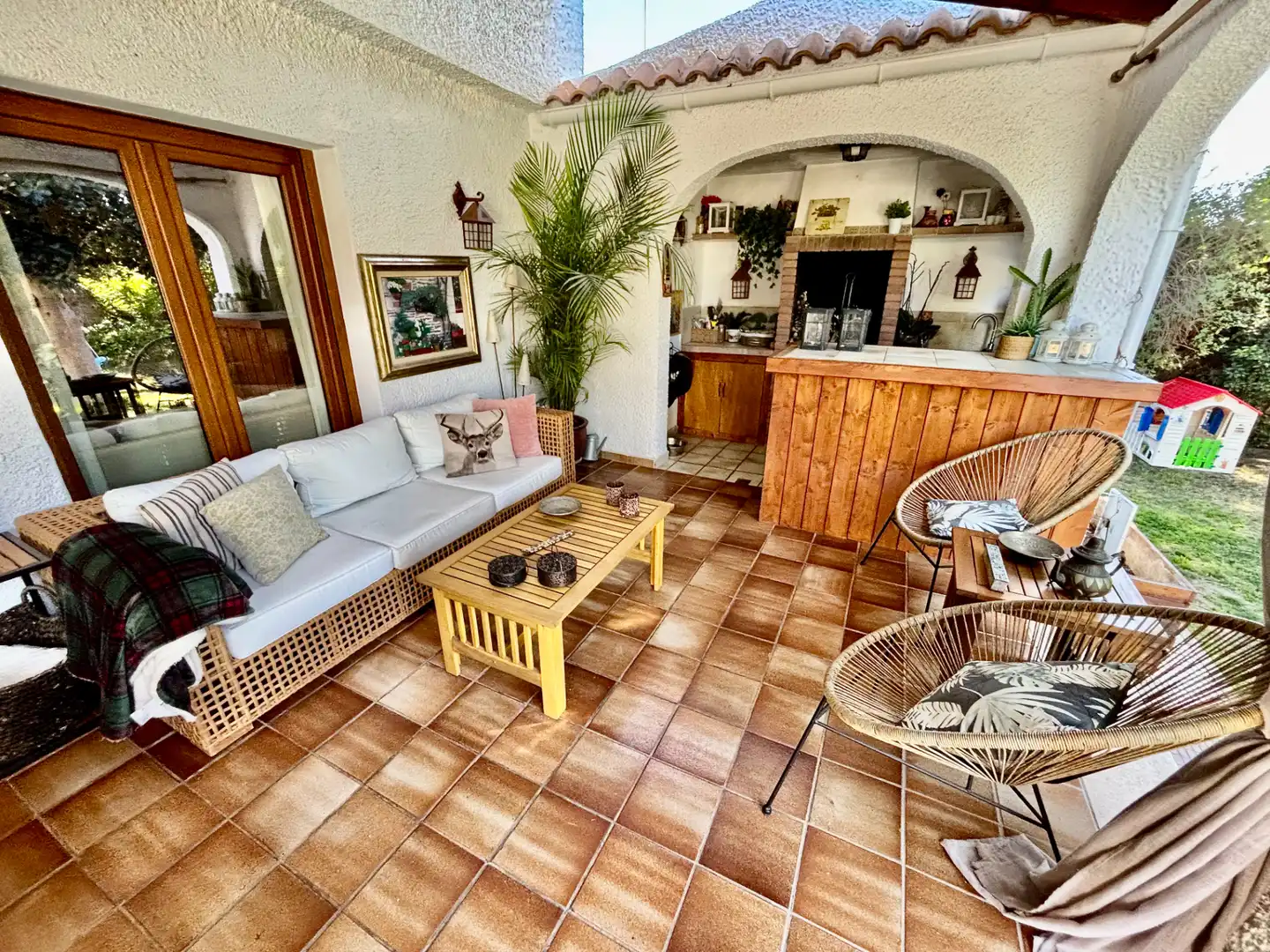 Terrassa de Casa o xalet en venda en Mutxamel amb Aire condicionat, Jardí privat i Terrassa