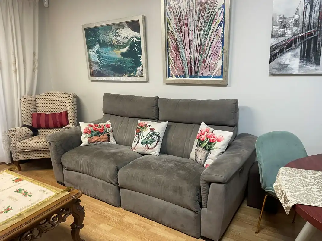 Sala de estar de Piso en venta en El Real de Gandia con Aire acondicionado, Amueblado y Balcón
