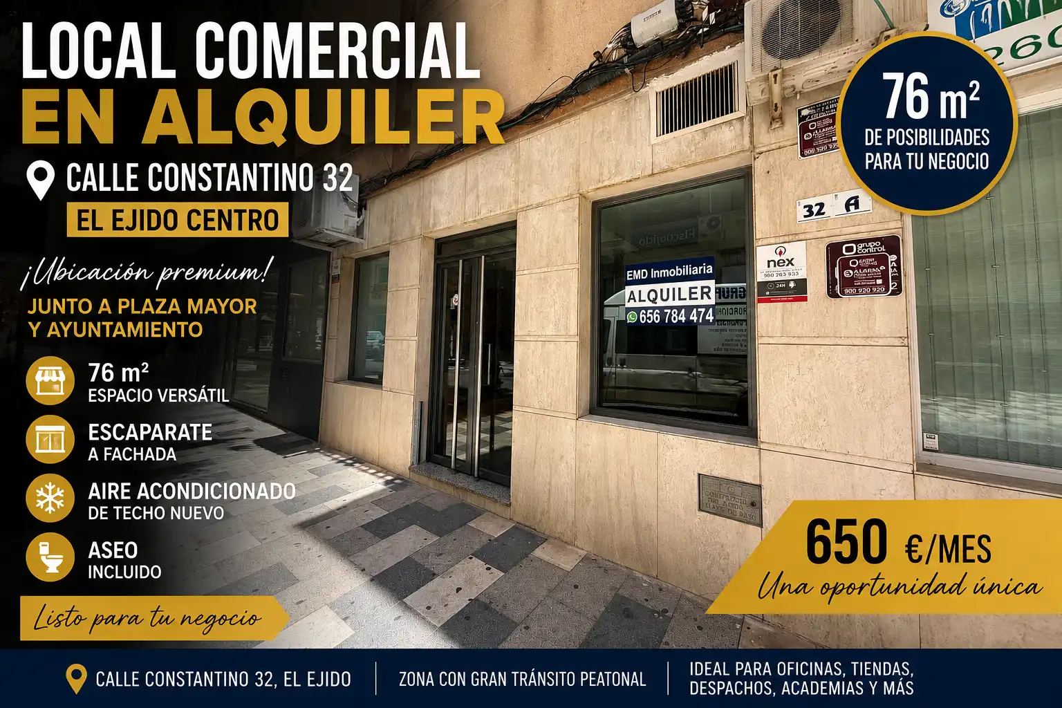 Local de lloguer en El Ejido amb Aire condicionat