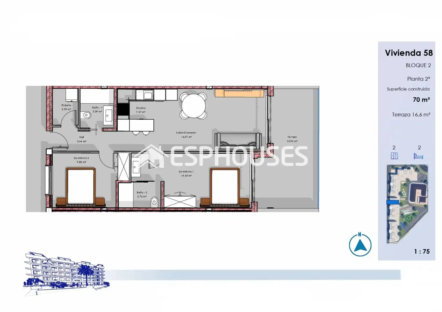 Apartamento en venta en Guardamar del Segura con Aire acondicionado, Terraza y Trastero