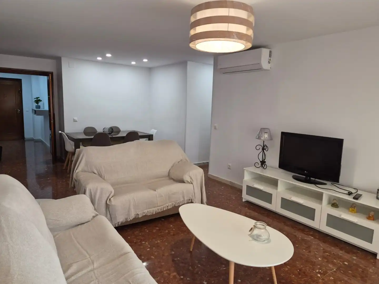 Wohnzimmer von Wohnung zur Miete in Málaga mit Klimaanlage, Heizung und Terrasse