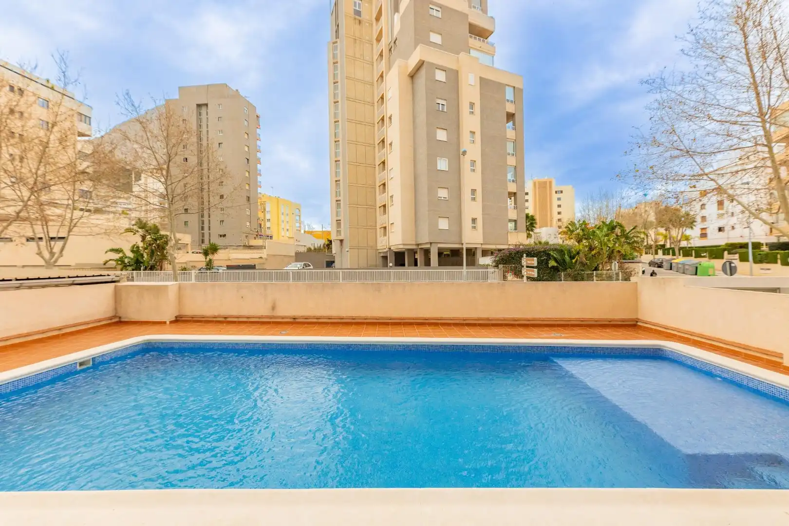 Swimming pool of Apartments for rent in Calpe / Calp  with Air Conditioner, Parquet flooring and Terrace