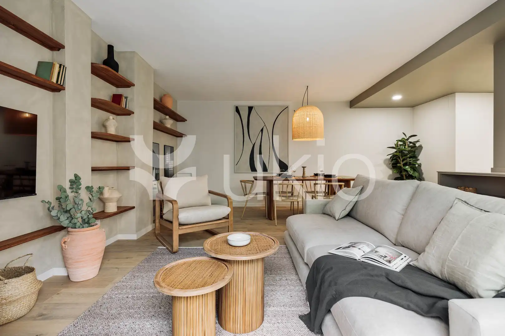 Living room of Apartments for rent in Barcelona  with Air Conditioner, Heating and Terrace