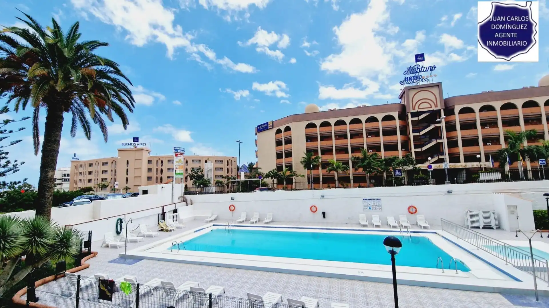 Piscina de Apartament de lloguer en San Bartolomé de Tirajana amb Aire condicionat, Terrassa i Moblat
