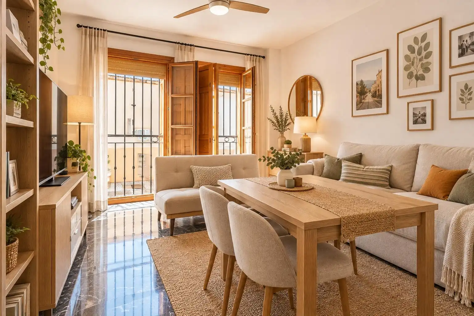 Living room of Flat for sale in Granada  with Heating and Furnished