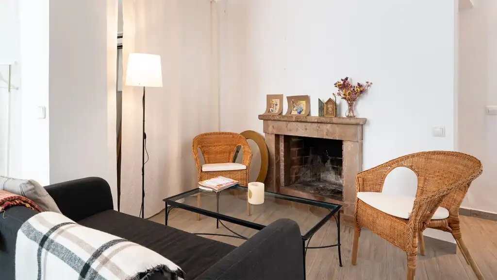 Sala d'estar de Finca rústica en venda en  Palma de Mallorca amb Aire condicionat, Calefacció i Jardí privat