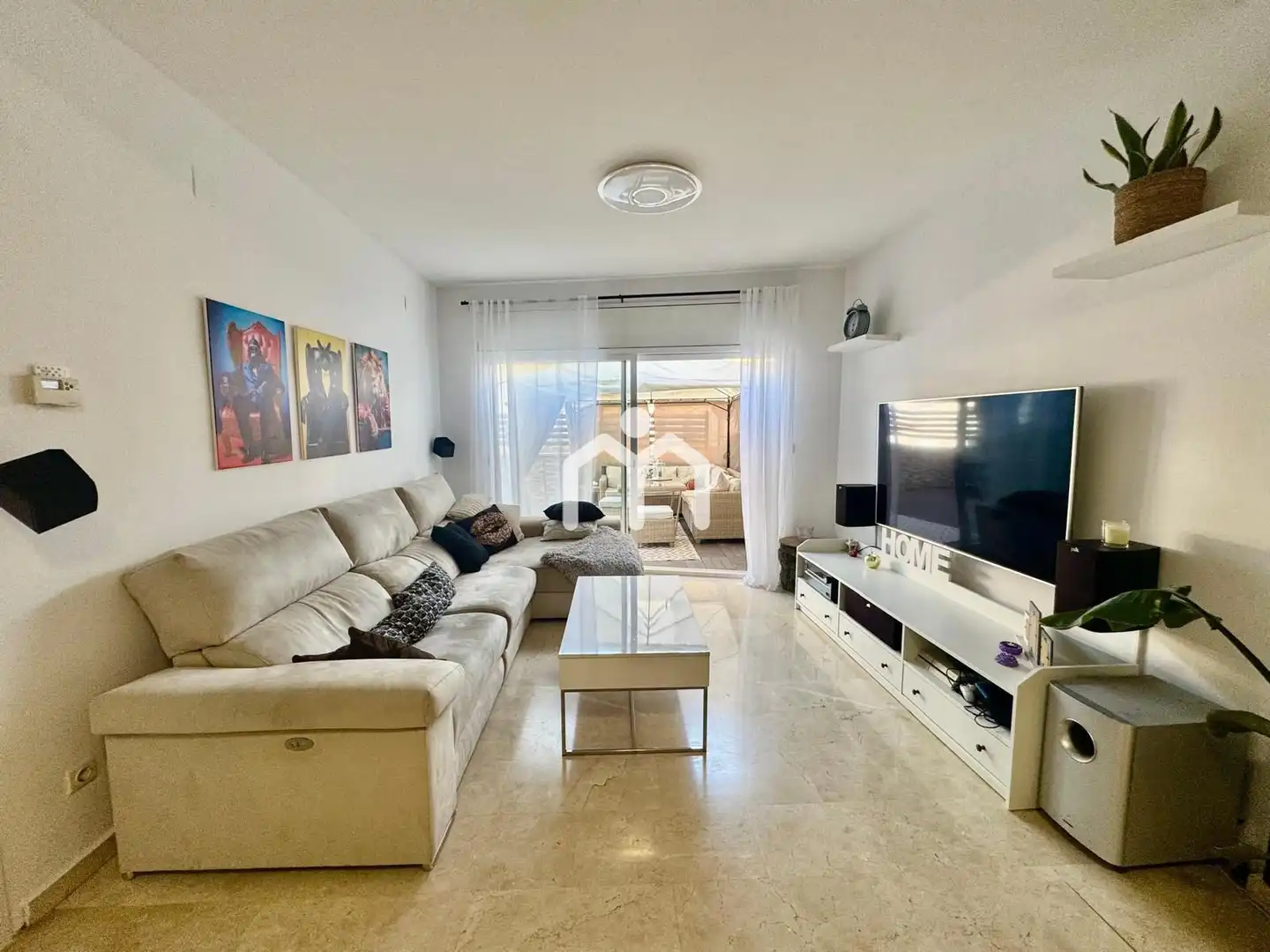 Sala d'estar de Pis en venda en Montgat amb Aire condicionat, Calefacció i Terrassa