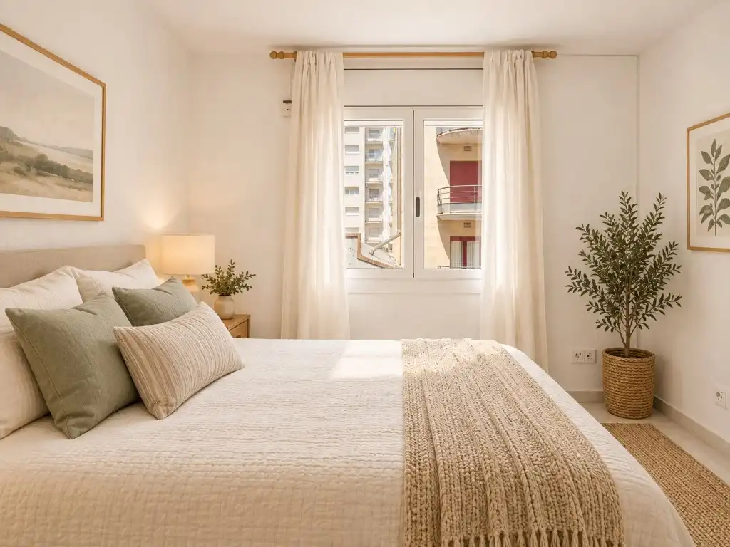 Dormitori de Apartament en venda en L'Hospitalet de Llobregat amb Aire condicionat