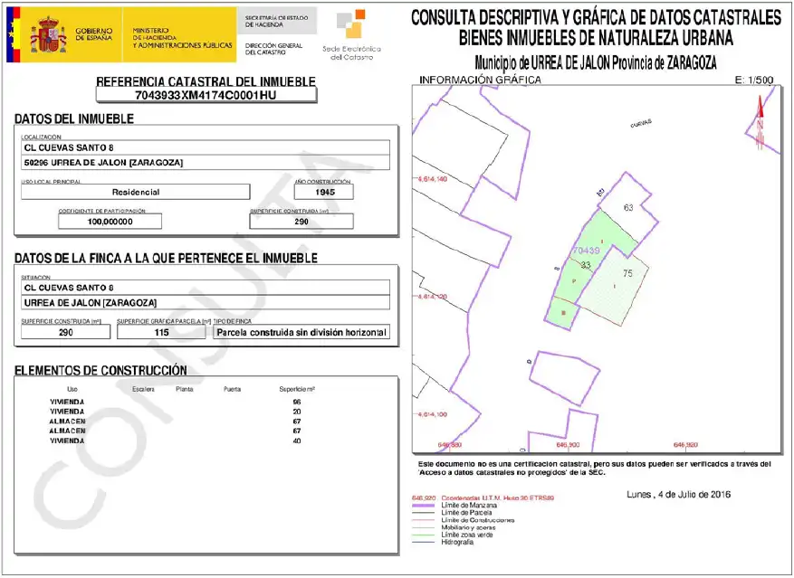 Casa o xalet en venda en Urrea de Jalón