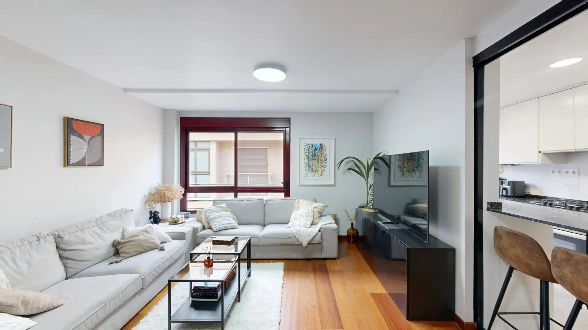 Sala de estar de Ático en venta en Murcia con Aire acondicionado, Parquet y Terraza