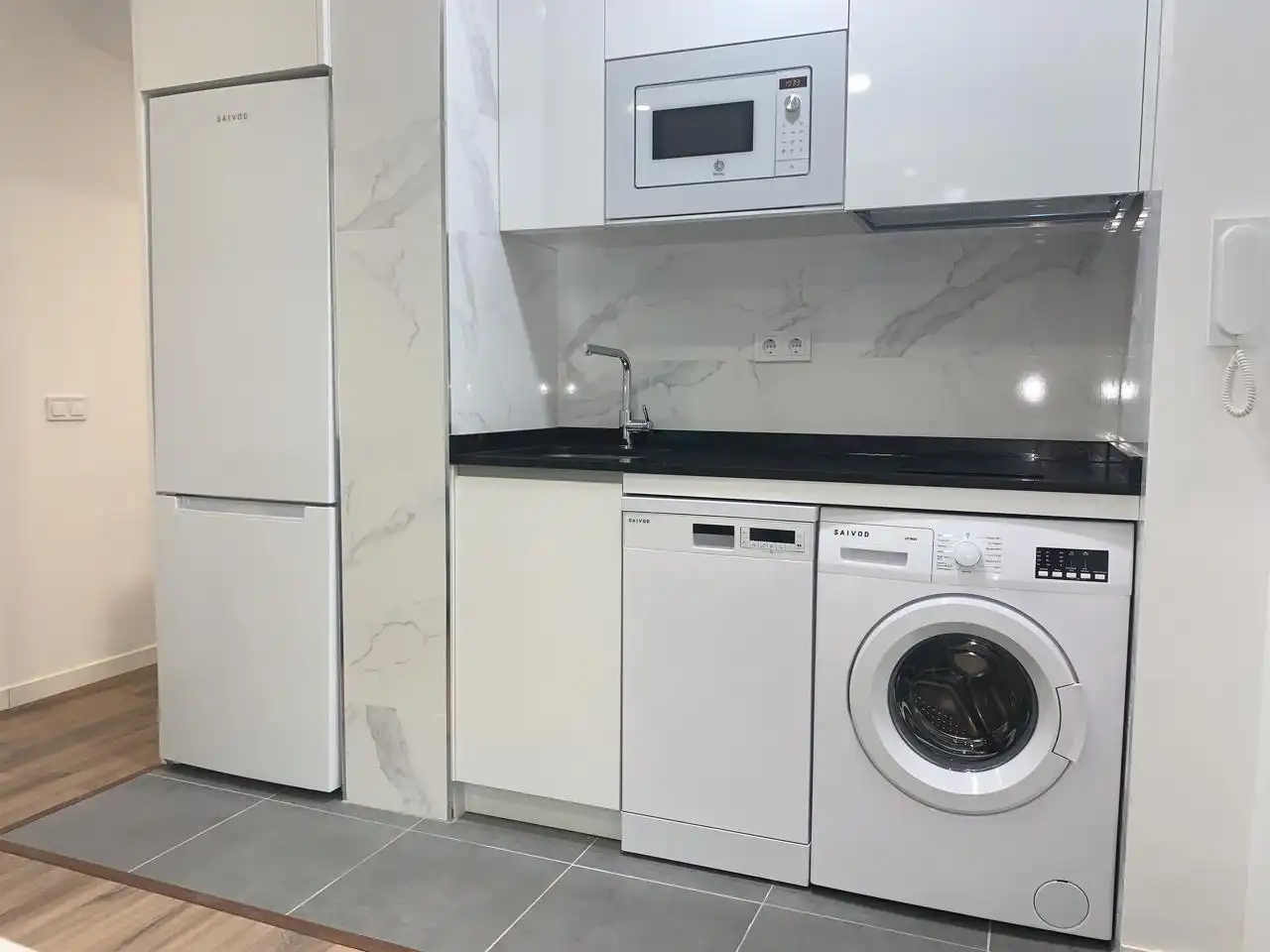 Kitchen of Study for rent in Madrid  with Air Conditioner, Terrace and Furnished