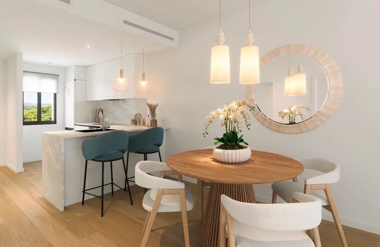 Menjador de Apartament en venda en L'Alfàs del Pi amb Terrassa i Piscina comunitària