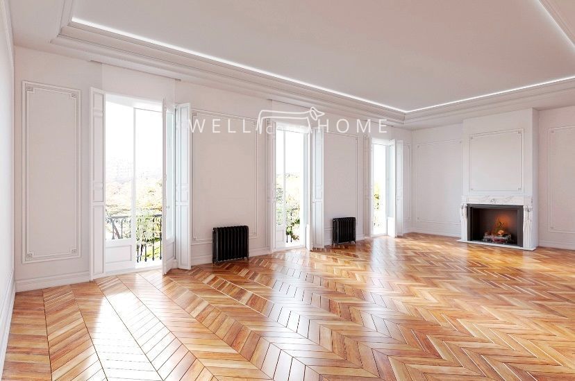 Living room of Flat for sale in  Madrid Capital  with Air Conditioner, Heating and Parquet flooring